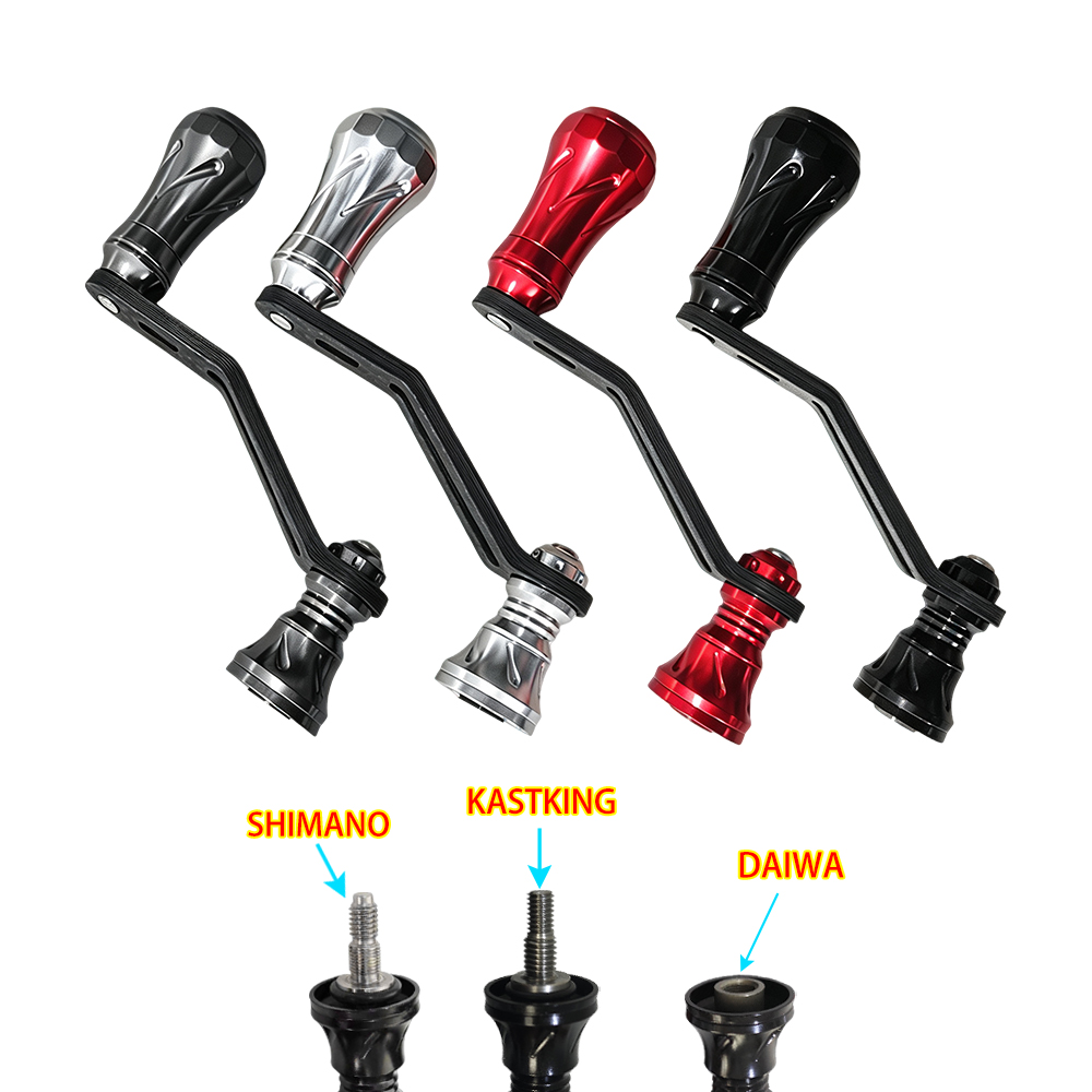 Shimano Reel Stradic - ด้ามจับรอกตกปลาคาร์บอนไฟเบอร์พร้อมปุ่มโลหะสำหรับ DAIWA/SHIMANO/KASTKING อะไหล่เปลี่ยนด้ามจับรอกตกปลา