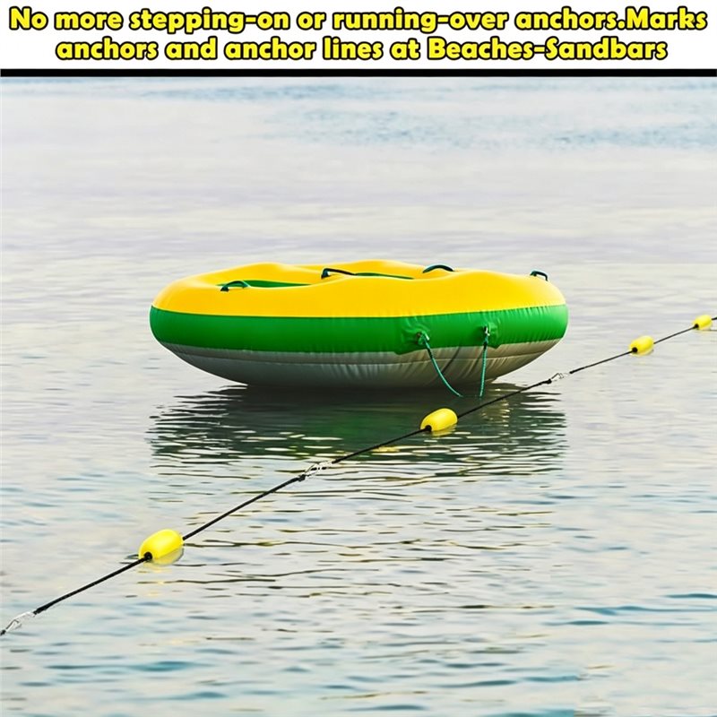 Fishing Boat Anchor - RTENTE-ทุ่นลอยน้ำแบบ Anchor Buoy 4 ชิ้น พร้อมสายบันจี้และคลิป