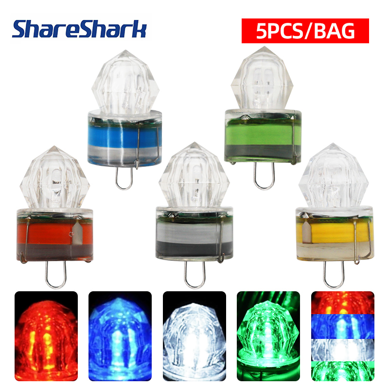 Fishing Boat Navigation Light - ไฟตกปลา LED ShareShark 5 ชิ้น รูปทรงเพชร
