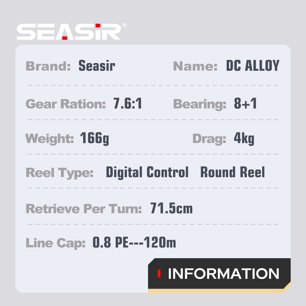 รอกตกปลา SEASIR DC Alloy แบบโล - Kastking Reel Zephyr บทวิจารณ์และราคา